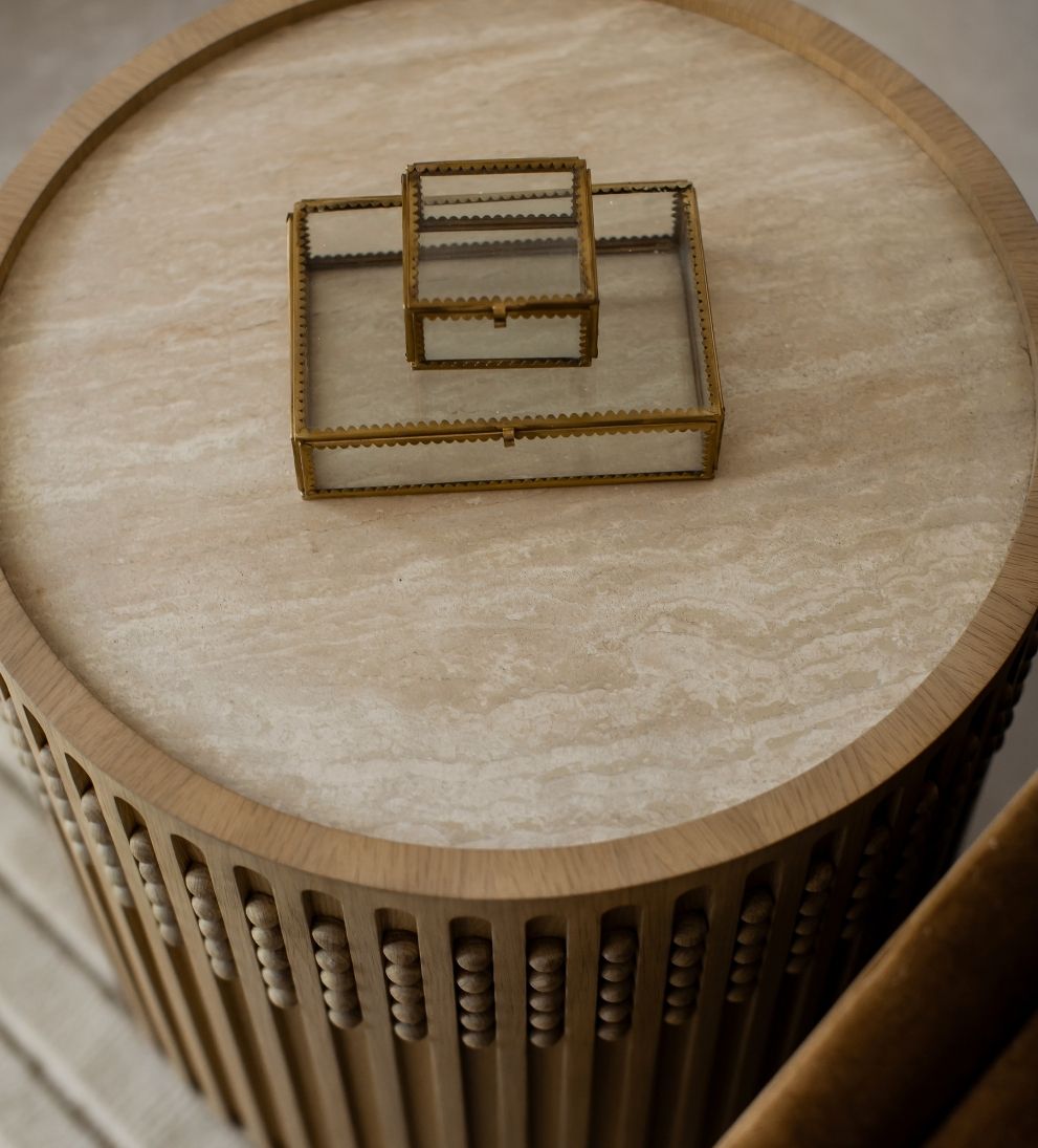 Menton Side Table - Dimensions: 20 L ¡Á 20 W ¡Á 22 H | Weight: 55 lbsDescription:Small in size, major in style. - The Menton Side Table is the quiet