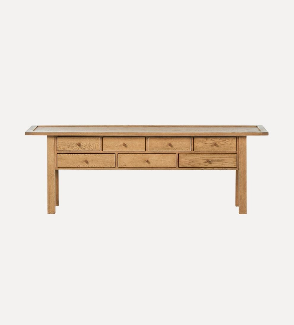 Mila Console Table – Sculptural Buffet with Softened Edges, Clean Lines, Light yet Grounded Design, Versatile Entryway or Living Space Storage, 60"W x 16"D x 30"H