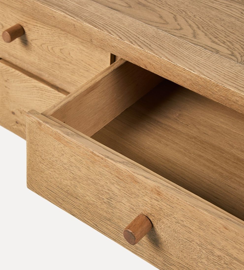 Mila Console Table – Sculptural Buffet with Softened Edges, Clean Lines, Light yet Grounded Design, Versatile Entryway or Living Space Storage, 60"W x 16"D x 30"H