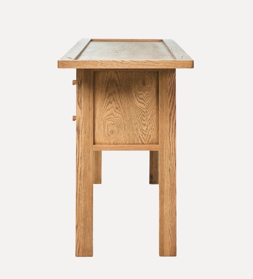Mila Console Table – Sculptural Buffet with Softened Edges, Clean Lines, Light yet Grounded Design, Versatile Entryway or Living Space Storage, 60"W x 16"D x 30"H