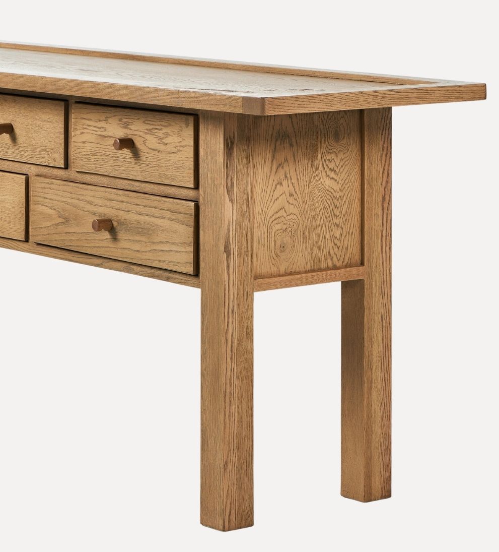 Mila Console Table – Sculptural Buffet with Softened Edges, Clean Lines, Light yet Grounded Design, Versatile Entryway or Living Space Storage, 60"W x 16"D x 30"H