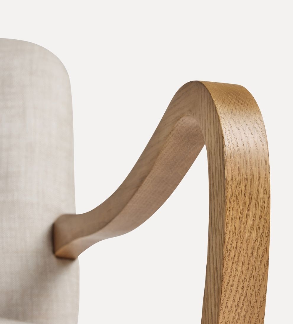 Milos Custom Walnut Lounge Chair - Dimensions: 29.5 W x 32 3/4 D x 36 H | Seat Height: 18 | Seat Depth: 23.25 | Seat Width: 25.75 | Back Height: 18 |