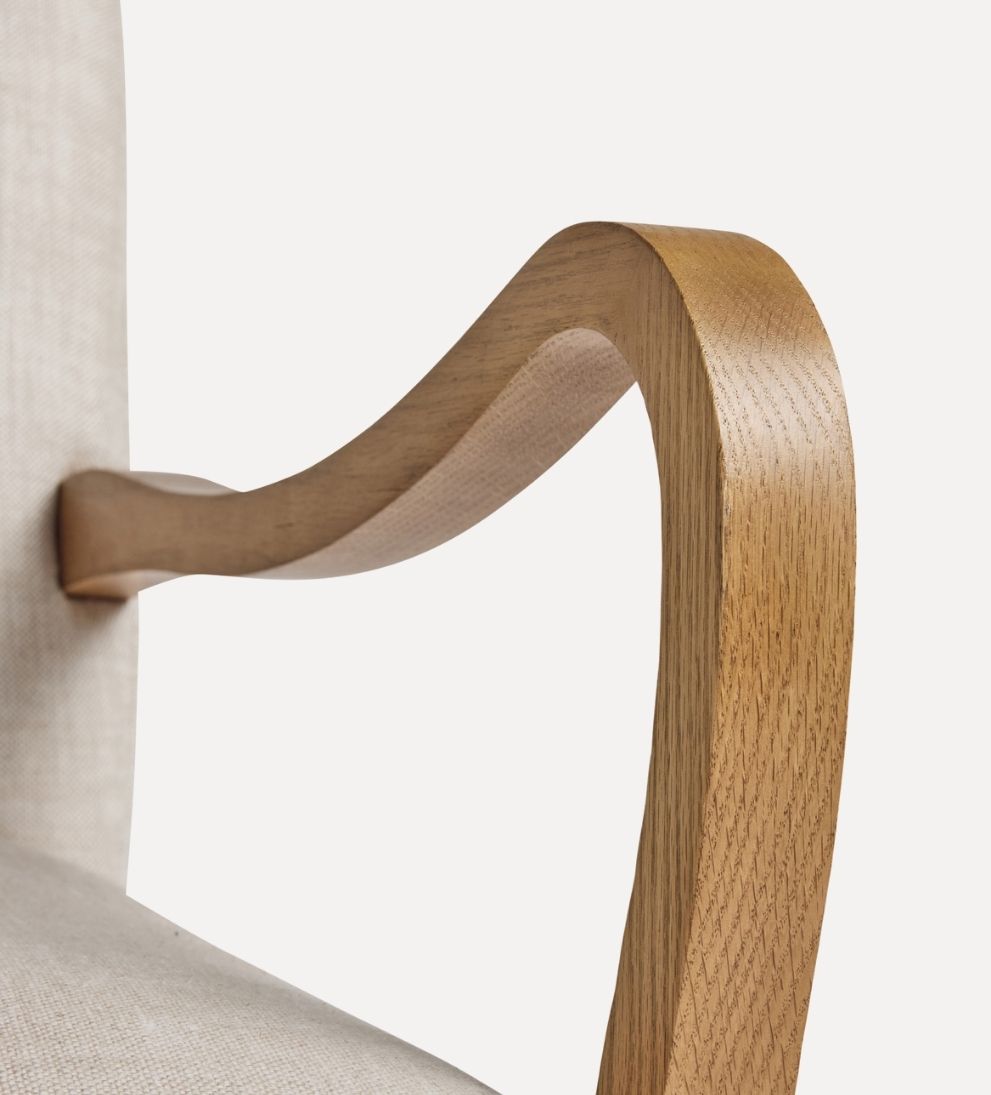 Milos Custom Walnut Lounge Chair - Dimensions: 29.5 W x 32 3/4 D x 36 H | Seat Height: 18 | Seat Depth: 23.25 | Seat Width: 25.75 | Back Height: 18 |