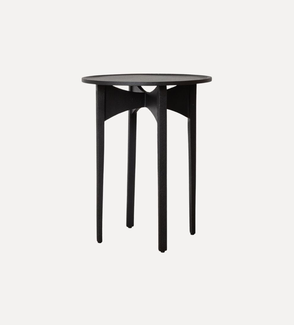 Monica End Table in Textured Iron - Overall Dimensions: 18 W x 18 D x 22 H The Monica End Table in Textured Iron is where industrial edge meets