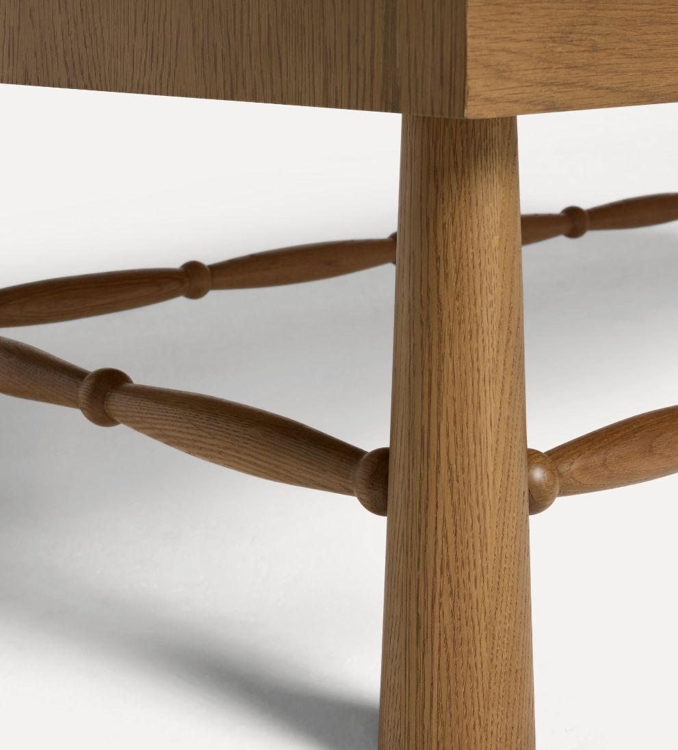 Hydrangea Chestnut Spindle Coffee Table - Simplicity and sculptural beauty come together in the Hydrangea Coffee Table, designed to anchor your living