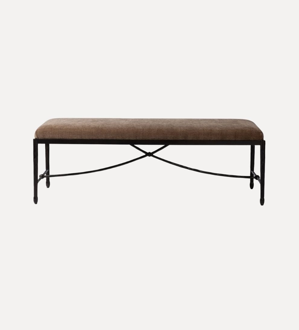 Opal Accent BenchOpal Accent Bench – Clean-Lined Versatile Bench with Balanced Proportions, Generous Comfortable Seating for Entryway or Bedroom, Polished Tailored Design, 55.25"W x 20.5"D x 19.25"H