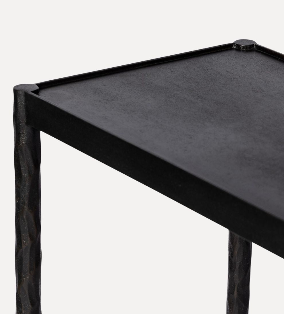 Otto Console Table in Textured Bronze – Slim Architectural Buffet with Tactile Hand-Finished Surface, Modern Grounded Silhouette for Entryway or Living Space, 70.5"W x 14"D x 30.5"H