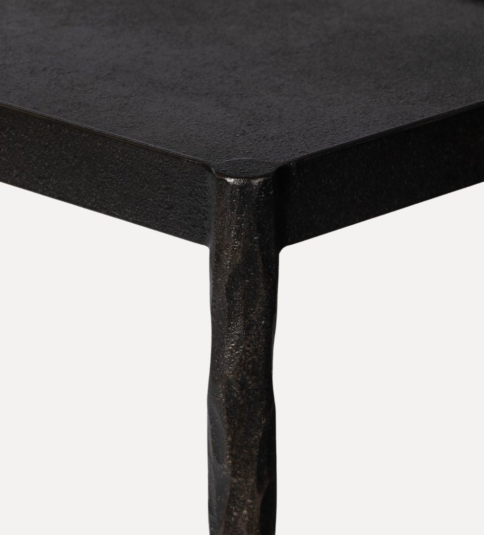 Otto Console Table in Textured Bronze – Slim Architectural Buffet with Tactile Hand-Finished Surface, Modern Grounded Silhouette for Entryway or Living Space, 70.5"W x 14"D x 30.5"H