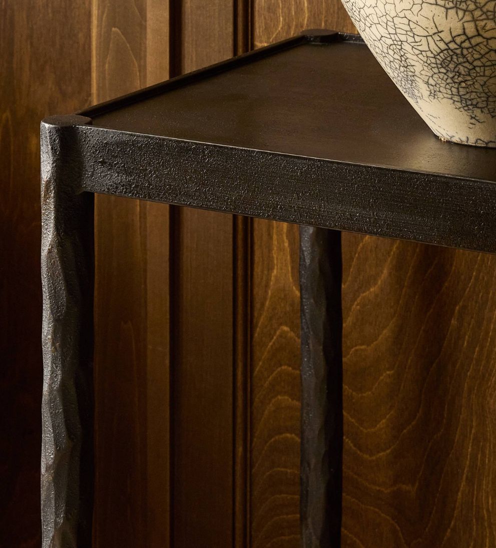 Otto Console Table in Textured Bronze – Slim Architectural Buffet with Tactile Hand-Finished Surface, Modern Grounded Silhouette for Entryway or Living Space, 70.5"W x 14"D x 30.5"H