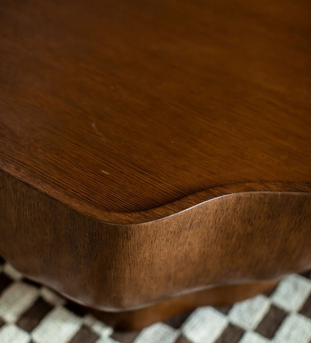 Palma Nutmeg Coffee Table - Dimensions: 36 L x 54 W x 17 H |?Weight: 131 lbsThe Palma Coffee Table is a little bit sculptural, a little bit nostalgic