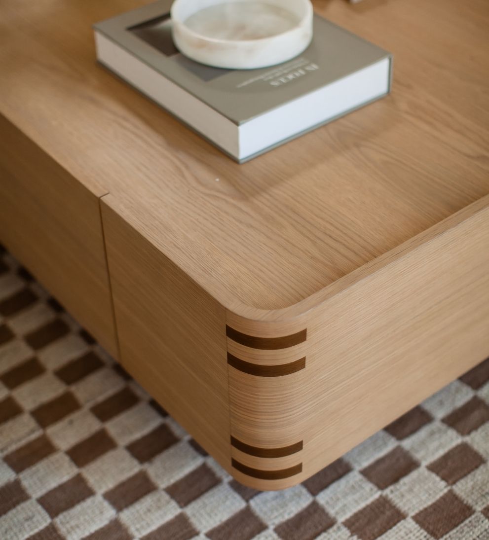Astrid Coffee Table - Dimensions: 56 L x 36 W x 17 H |?Weight: 164 lbsThe Astrid Coffee Table is a study in quiet confidence¡ªstructured yet inviting