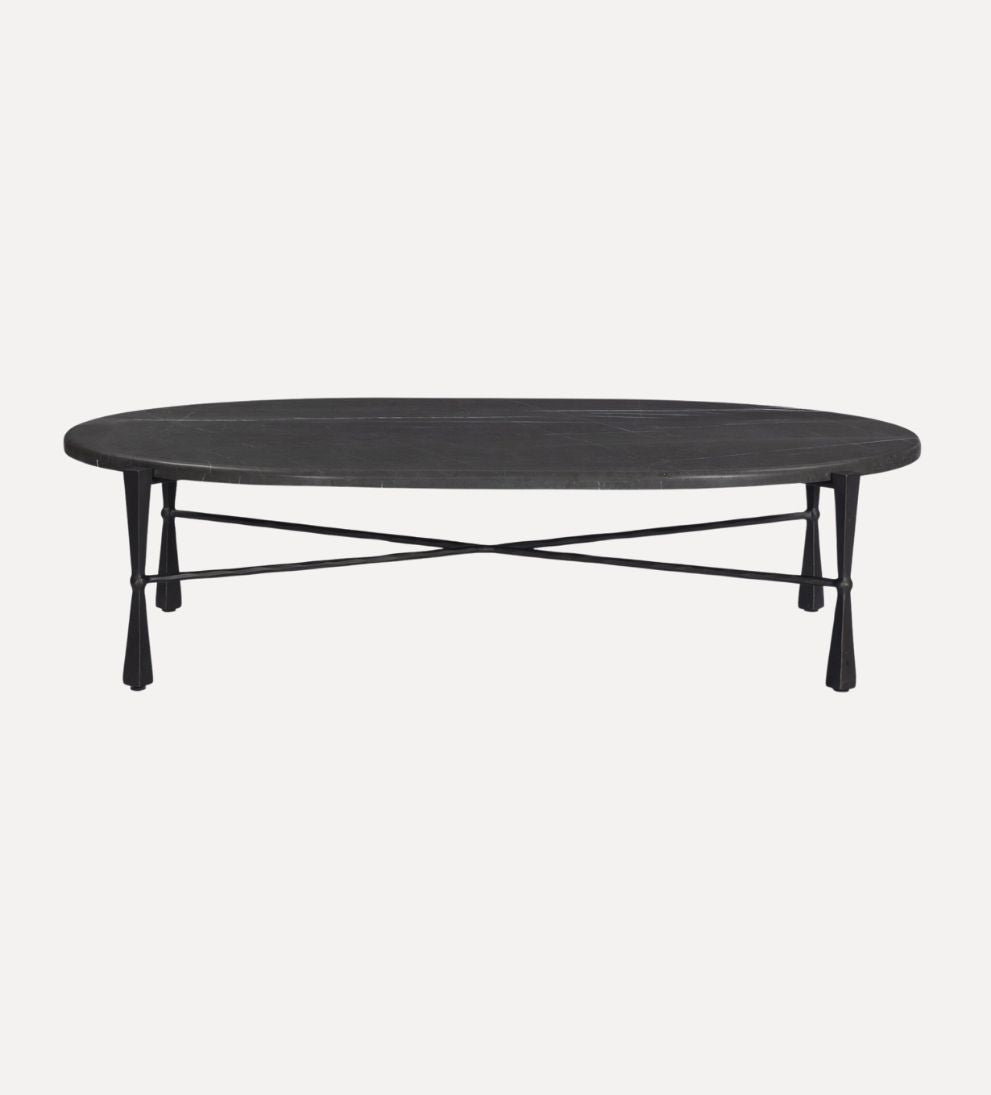 Raina Coffee Table in Grey Italian Marble - Overall Dimensions: 60 W x 35 D x 15 H The Raina Coffee Table in Grey Italian Marble is equal parts