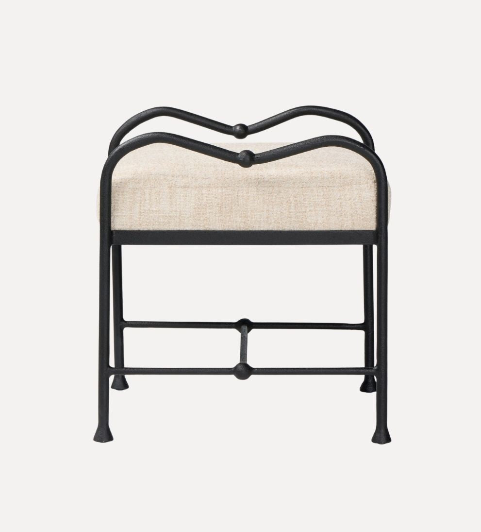 Rhodes Accent Stool – Compact Tailored Stool with Clean Lines, Versatile Extra Seating or Footrest, Polished Accent Piece for Living Space or Bedroom, 21.5"W x 21.5"D x 22"H