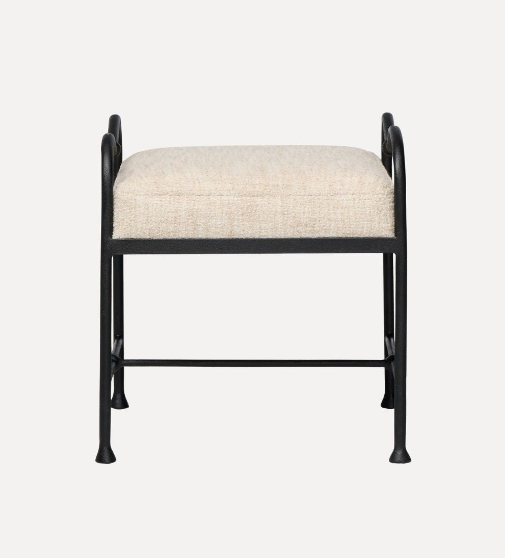 Rhodes Accent Stool – Compact Tailored Stool with Clean Lines, Versatile Extra Seating or Footrest, Polished Accent Piece for Living Space or Bedroom, 21.5"W x 21.5"D x 22"H