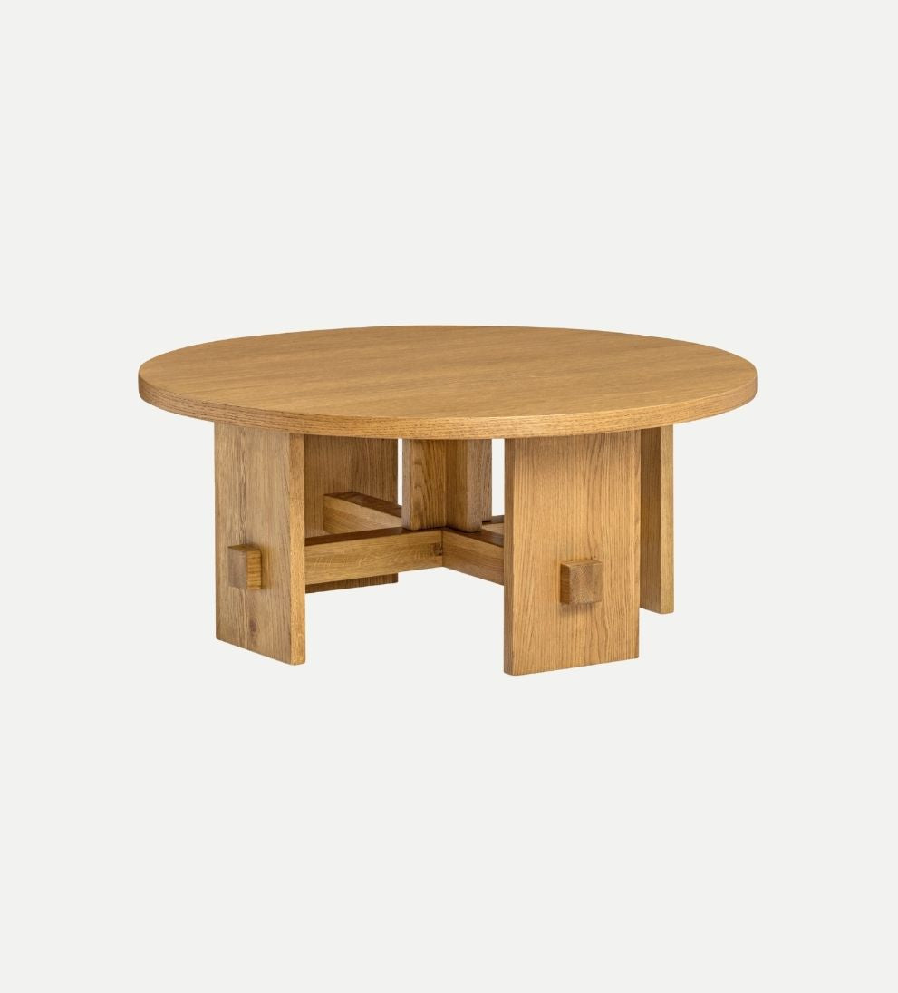 Oakland Round Coffee Table - Meet the Oakland Round Coffee Table ¨C a stylish focal point for your living space. - Crafted with precision using Oak