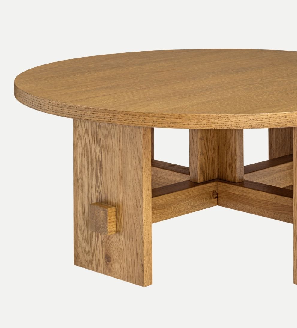 Oakland Round Coffee Table - Meet the Oakland Round Coffee Table ¨C a stylish focal point for your living space. - Crafted with precision using Oak