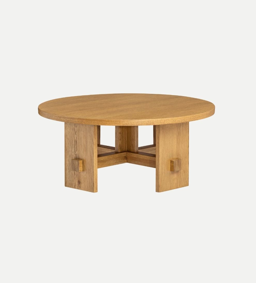 Oakland Round Coffee Table - Meet the Oakland Round Coffee Table ¨C a stylish focal point for your living space. - Crafted with precision using Oak