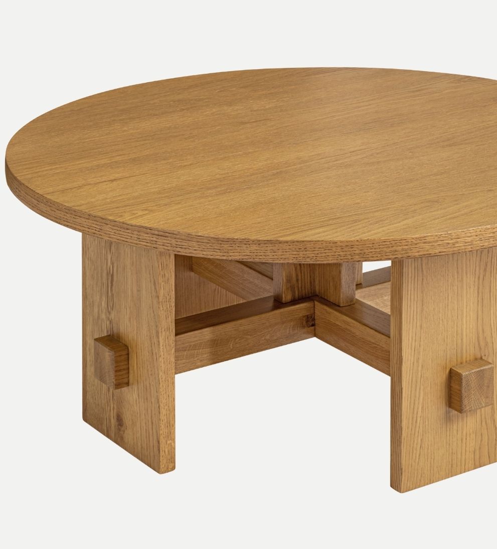 Oakland Round Coffee Table - Meet the Oakland Round Coffee Table ¨C a stylish focal point for your living space. - Crafted with precision using Oak