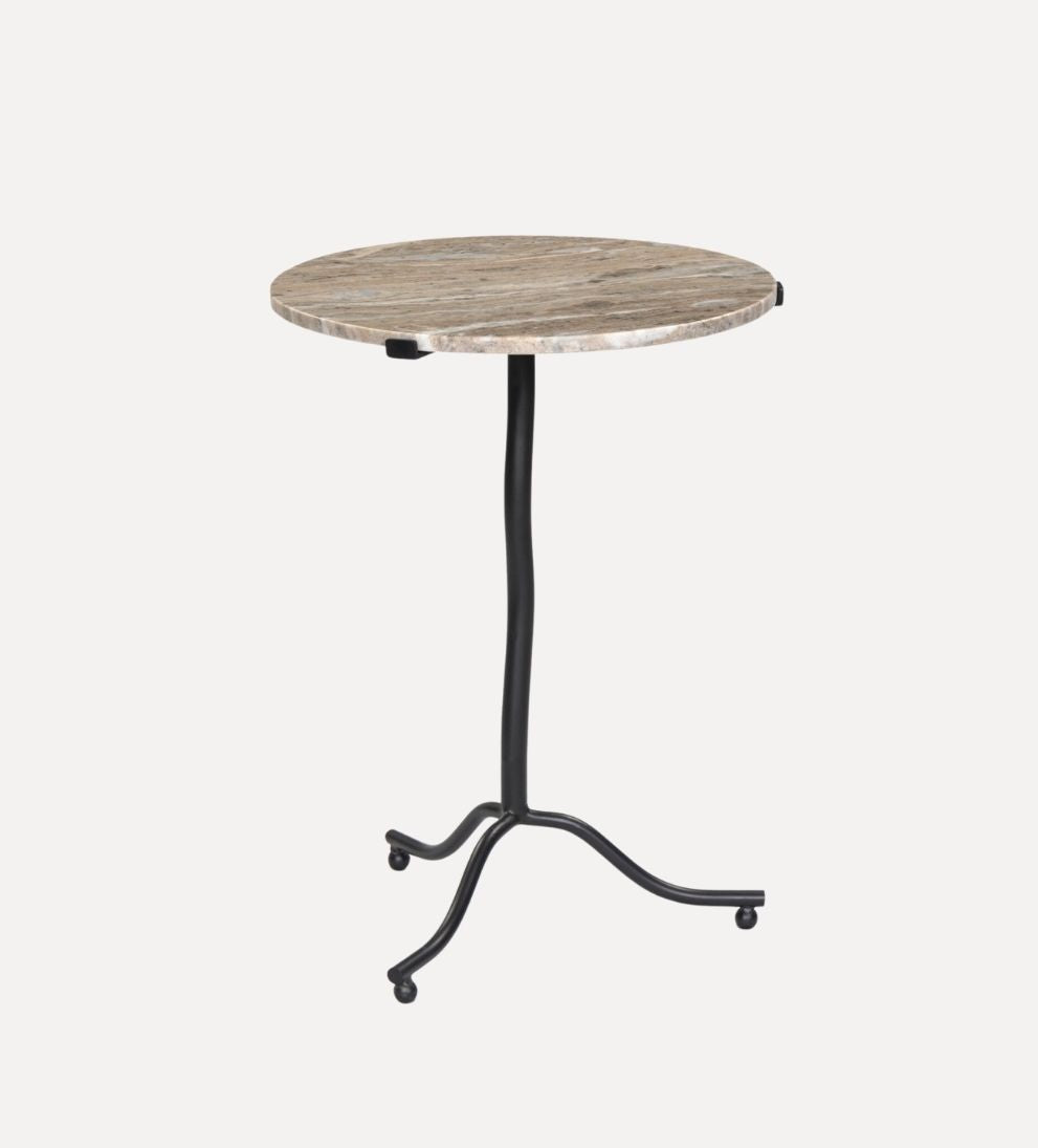 Siobhan End Table in Taupe Marble - Overall Dimensions: 16 W x 16 D x 20 HThe Siobhan End Table in Taupe Marble is a quiet statement - solid