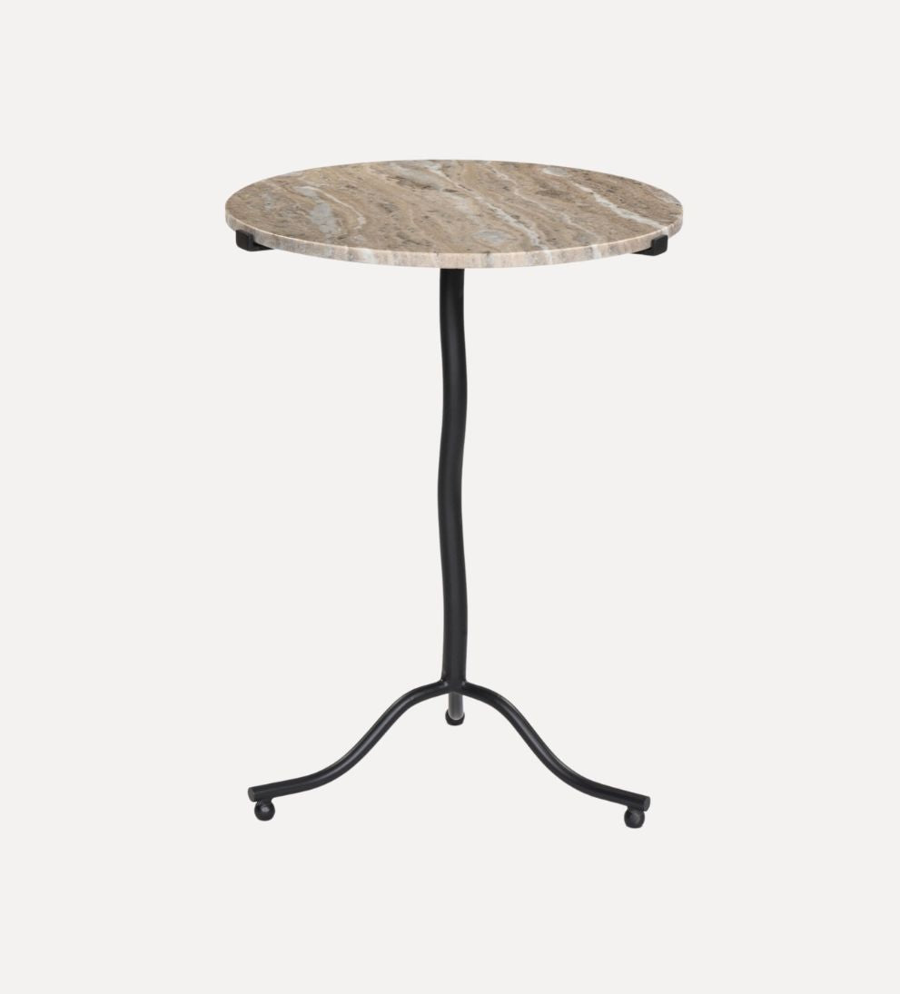 Siobhan End Table in Taupe Marble - Overall Dimensions: 16 W x 16 D x 20 HThe Siobhan End Table in Taupe Marble is a quiet statement - solid