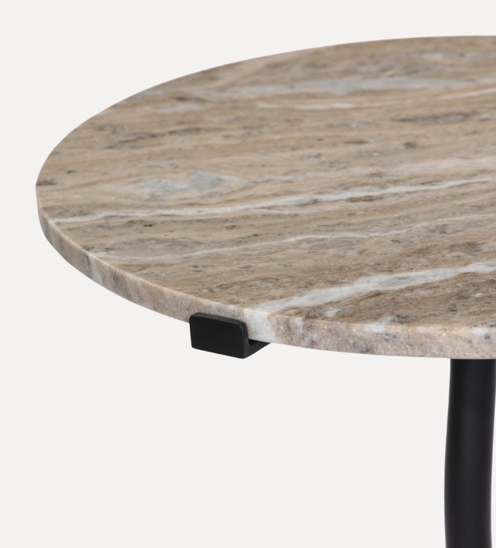 Siobhan End Table in Taupe Marble - Overall Dimensions: 16 W x 16 D x 20 HThe Siobhan End Table in Taupe Marble is a quiet statement - solid