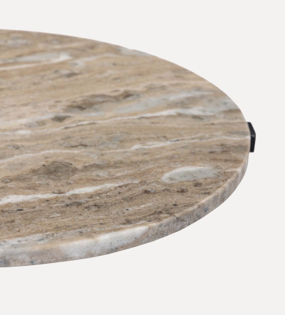 Siobhan End Table in Taupe Marble - Overall Dimensions: 16 W x 16 D x 20 HThe Siobhan End Table in Taupe Marble is a quiet statement - solid
