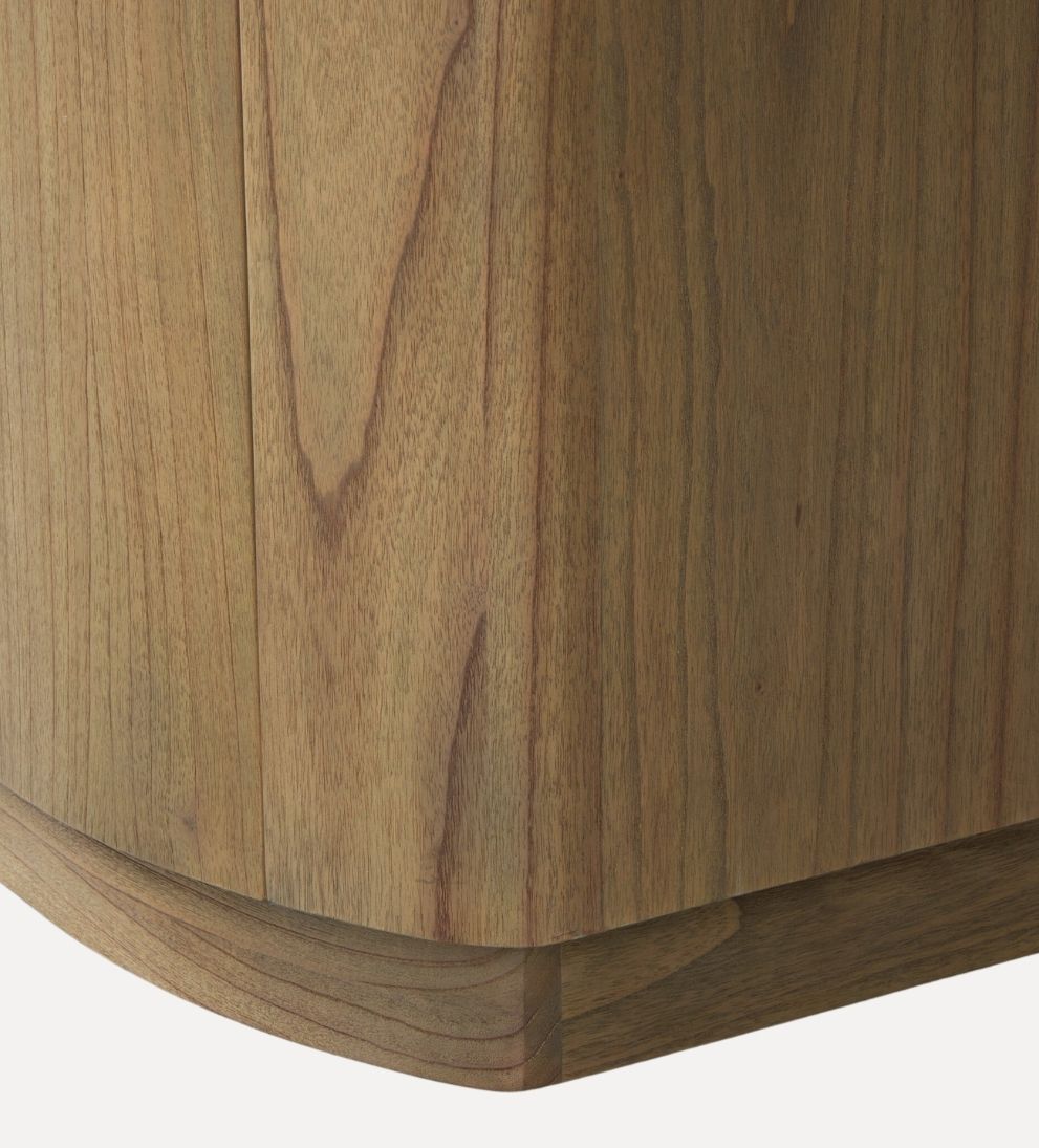 Vance Media Console – Streamlined Buffet with Warm Wood Finish, Generous Concealed Storage for Media Essentials, Clean Grounded Silhouette, 78"W x 18"D x 24"H