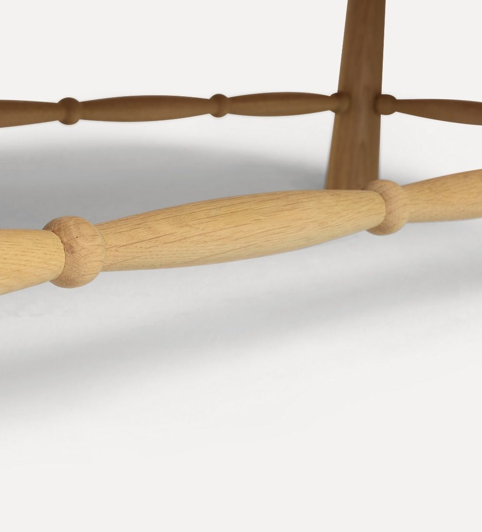 Hydrangea White Oak Spindle Coffee Table - Simplicity and sculptural beauty come together in the Hydrangea Coffee Table, designed to anchor your -…