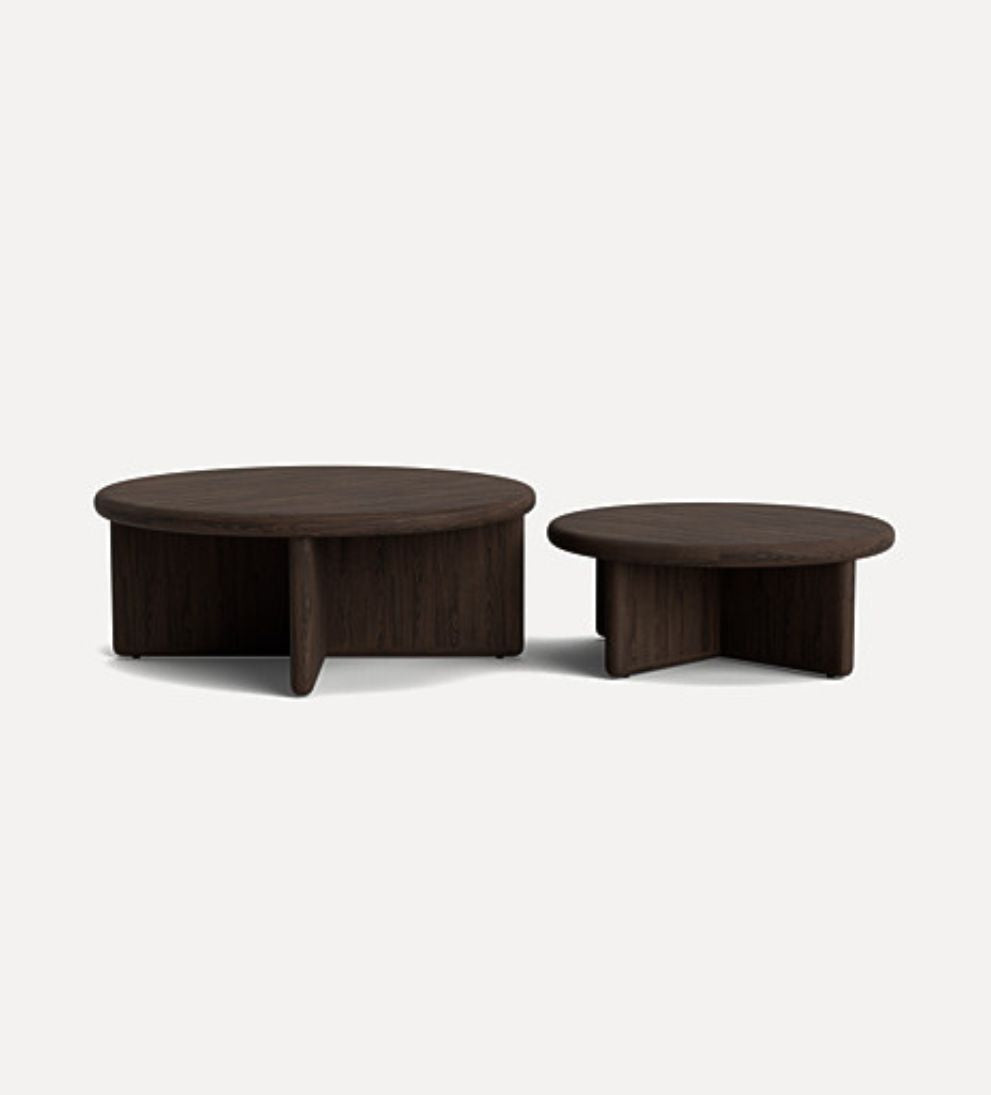 Austin Coffee Table Espresso - Dimensions: Large Table: 38 Diameter x 12 H |?Small Table: 30 Diameter x 15 HWeight: Large Table: 90 lbs | Small Table