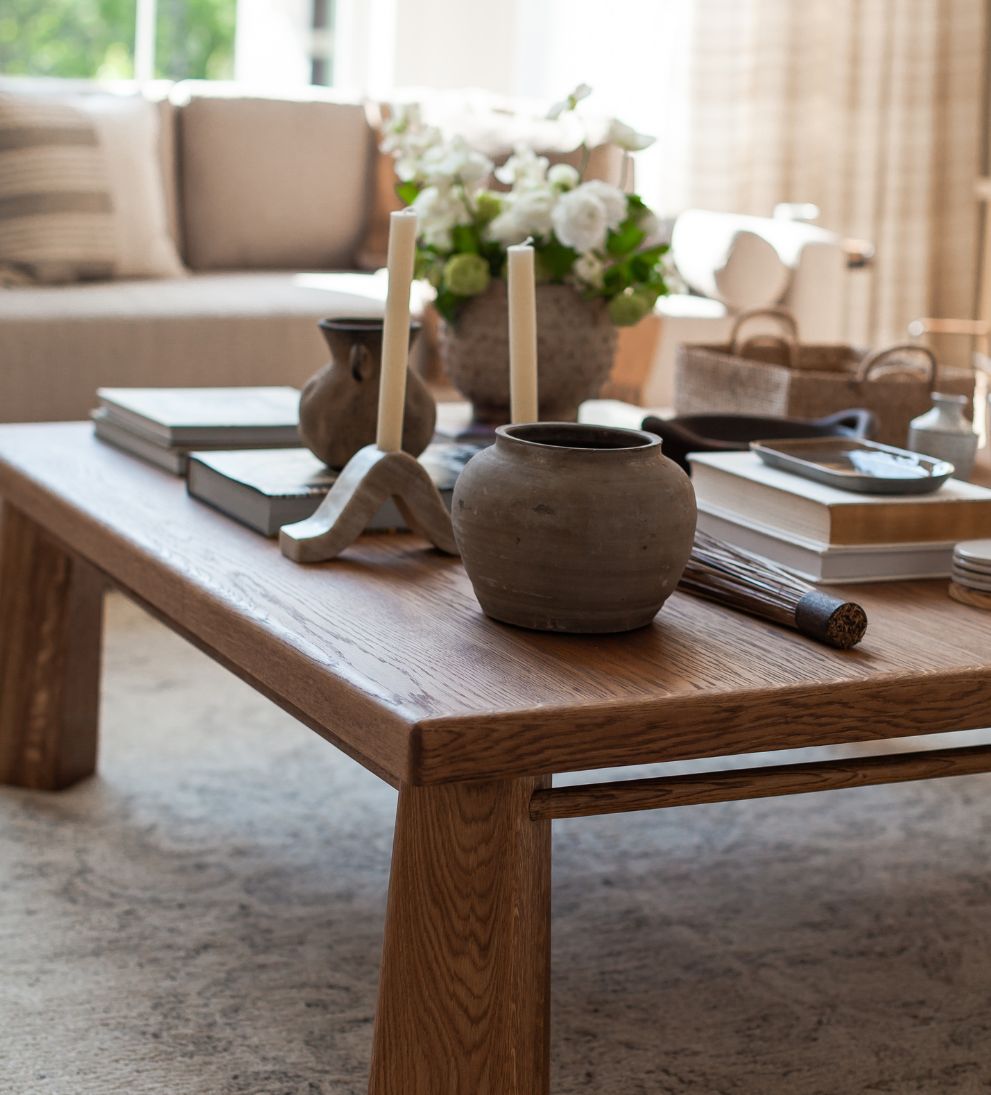Bella Large Coffee Table - Dimensions: 58L x 54W x 18H | Weight: 202 lbsI mean, can you get over this beauty? - I had to name her Bella because she is